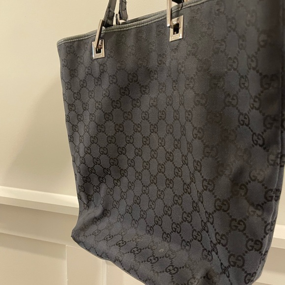 Gucci GG Monogram Black Tote Authentic - Picture 2 of 9